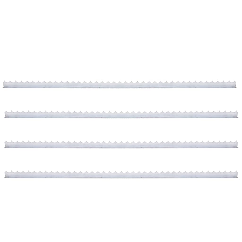 Vidaxl Wall pickes 4 pezzi 1 m Acciaio zincato