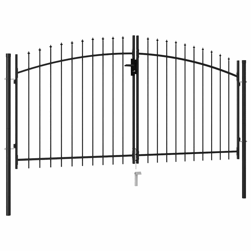 Porta Vidaxl con doppia doppia 3x1,5 m in acciaio Black