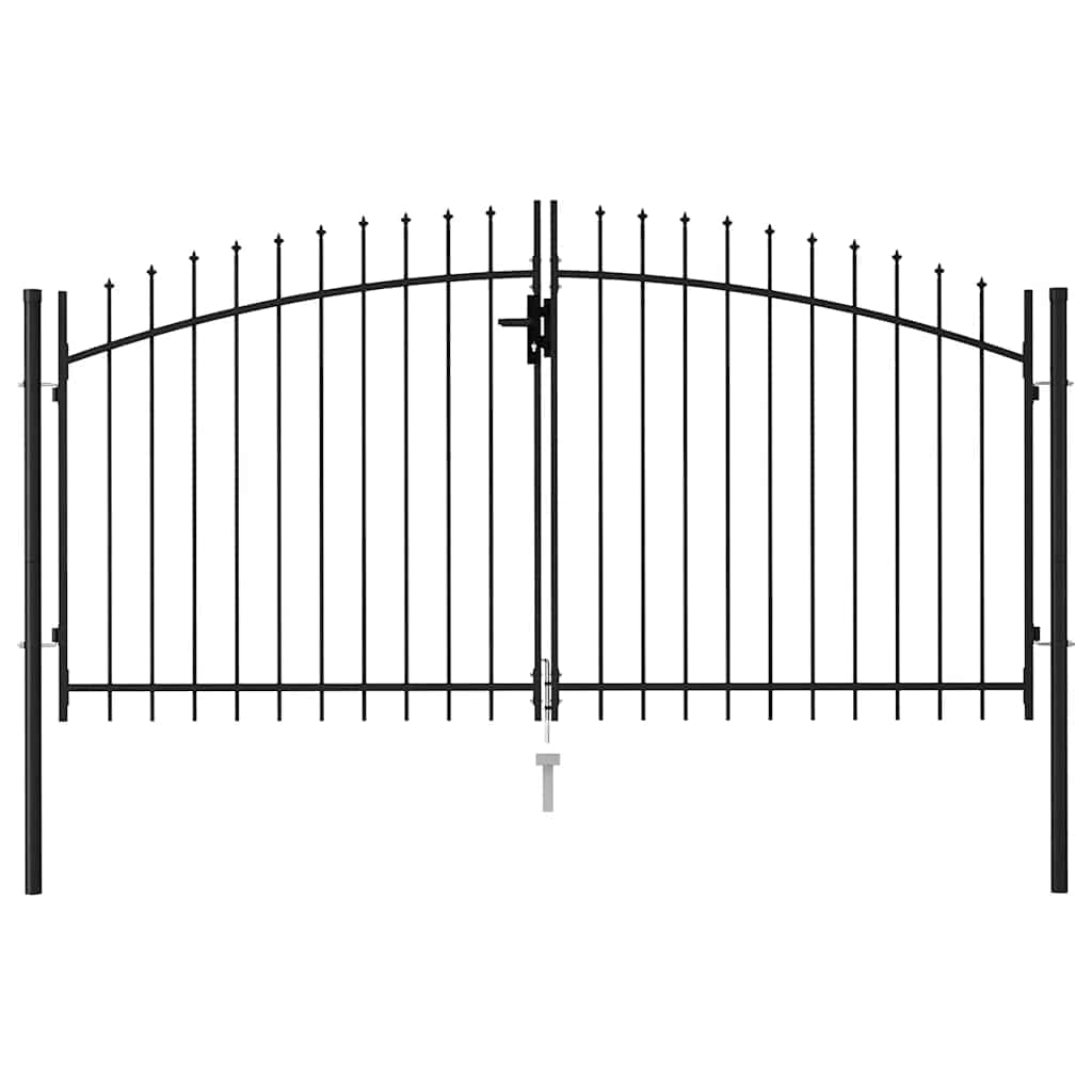 Porta Vidaxl con doppia doppia 3x1,5 m in acciaio Black