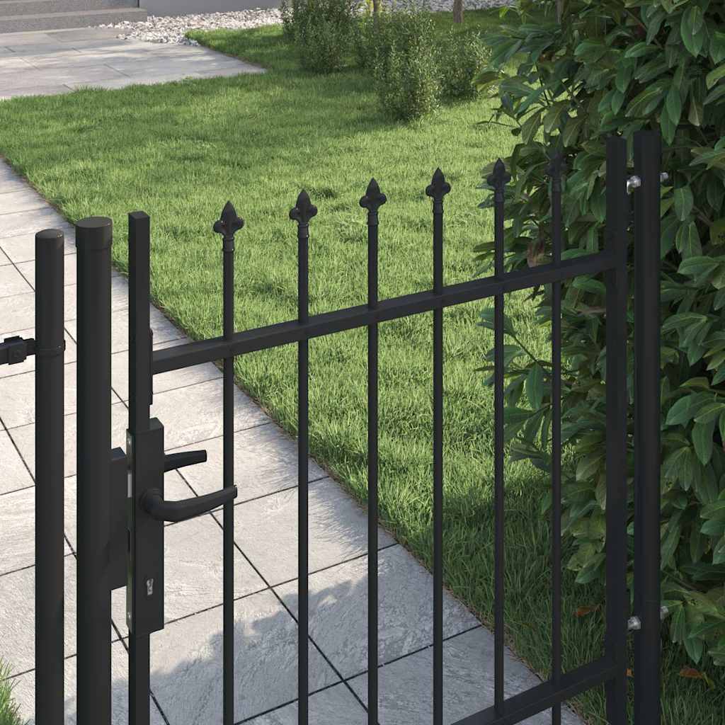 Porta Vidaxl con top appuntito solo 1x1 m in acciaio nero