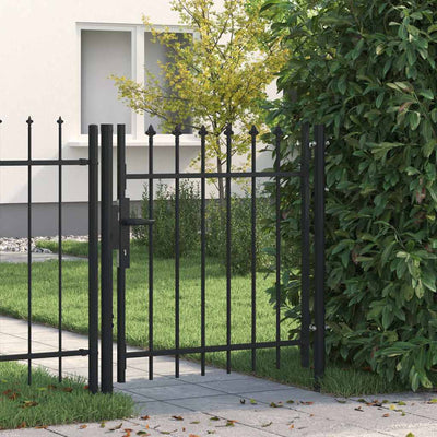 Porta Vidaxl con top appuntito solo 1x1 m in acciaio nero