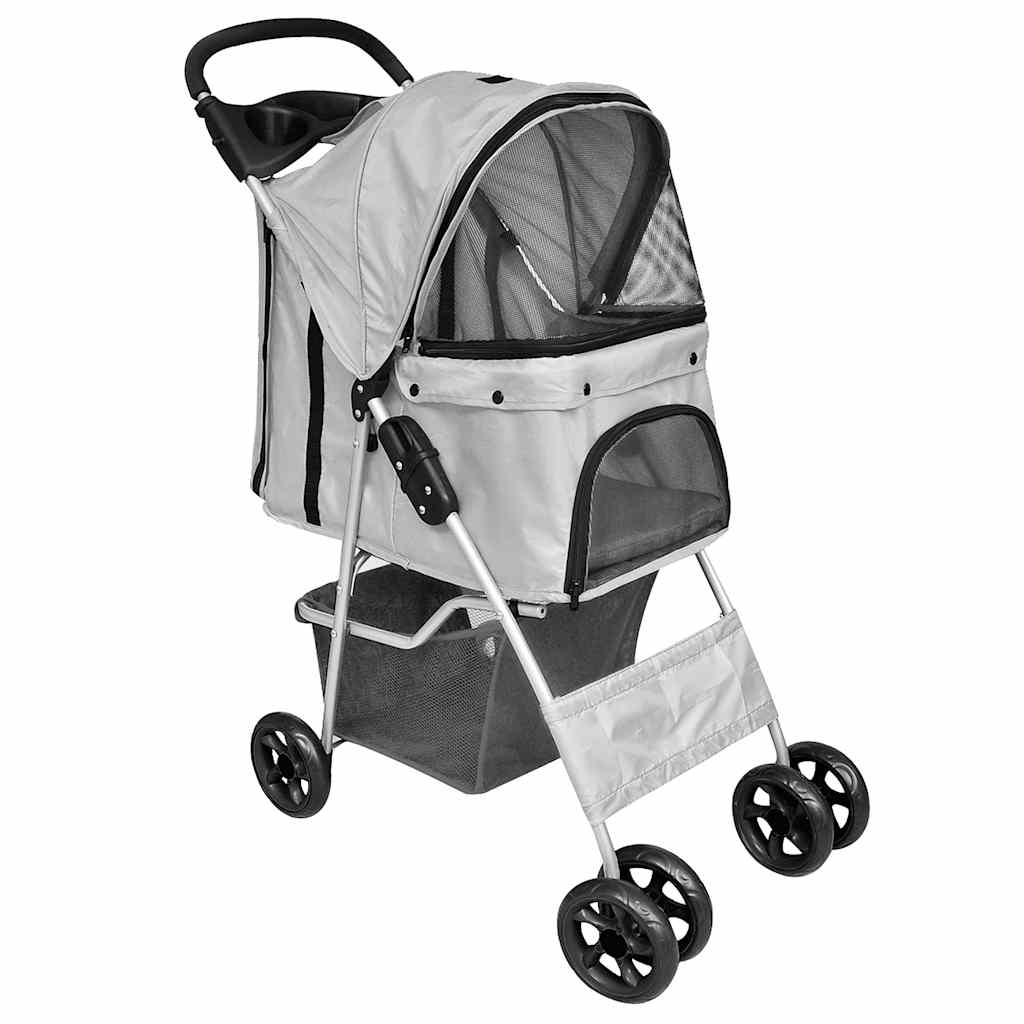 Vidaxl PETS per gatti per cani pieghevole grigio