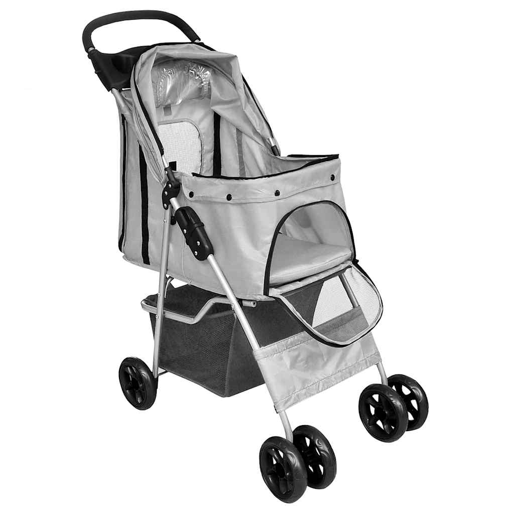 Vidaxl PETS per gatti per cani pieghevole grigio