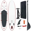 Vidaxl Stand Up PaddleBoard, cola de color rojo y blanco inflable