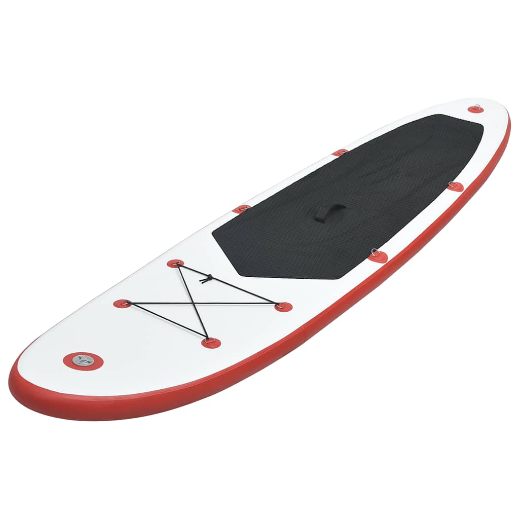 Vidaxl Stand Up PaddleBoard, cola de color rojo y blanco inflable