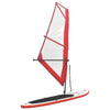 Paddleboard di Vidaxl Stand-up gonfiabile con set di navigazione in rosso e bianco