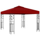 Vidaxl prieel 3x3 m wijnrood