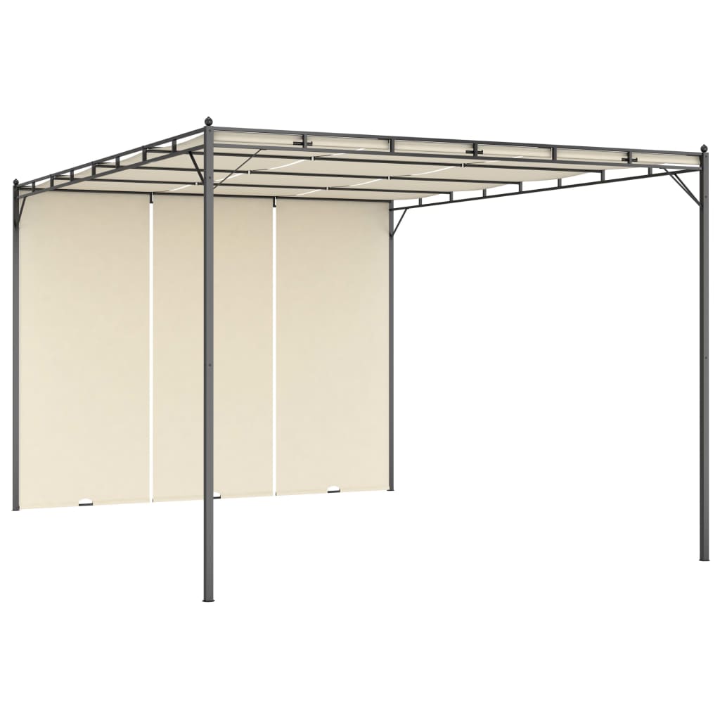 Vidaxl Garden Pracor con tende laterali 4x3x2.25 m crema