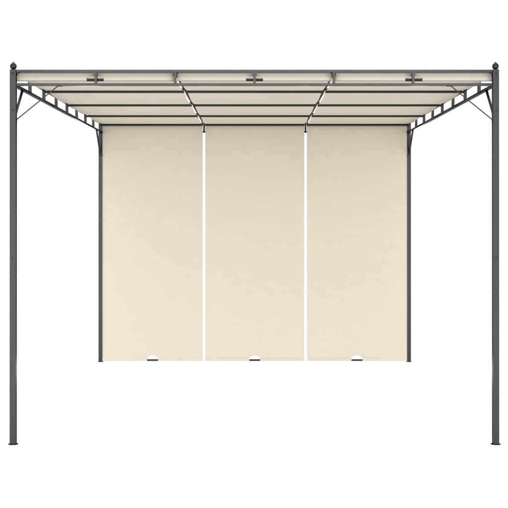 Vidaxl Garden Pracor con tende laterali 4x3x2.25 m crema