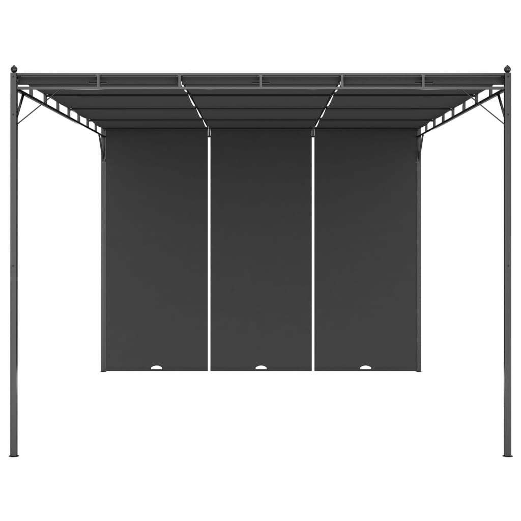Vidaxl Garden Pracor con tende laterali 4x3x2.25 M Antracite