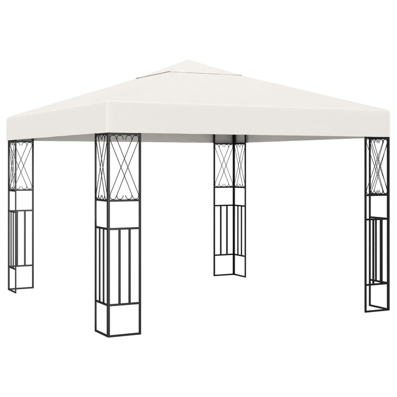 Vidaxl prieel 3x3 m stof crème