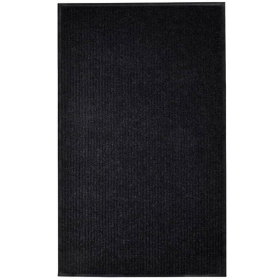 Vidaxl deurmat 117x220 cm pvc zwart