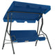 Vidaxl Rocking Bench 170x110x153 CM tela azul oscuro