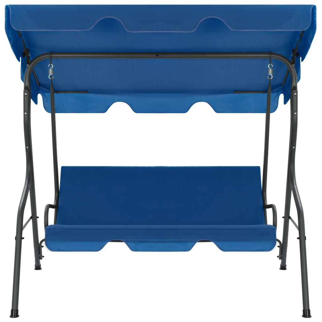Vidaxl Rocking Bench 170x110x153 CM tela azul oscuro