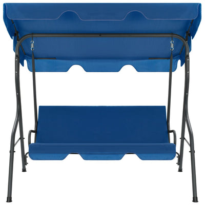 Banco a dondolo Vidaxl 170x110x153 cm tessuto blu scuro