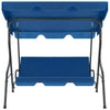Banco a dondolo Vidaxl 170x110x153 cm tessuto blu scuro