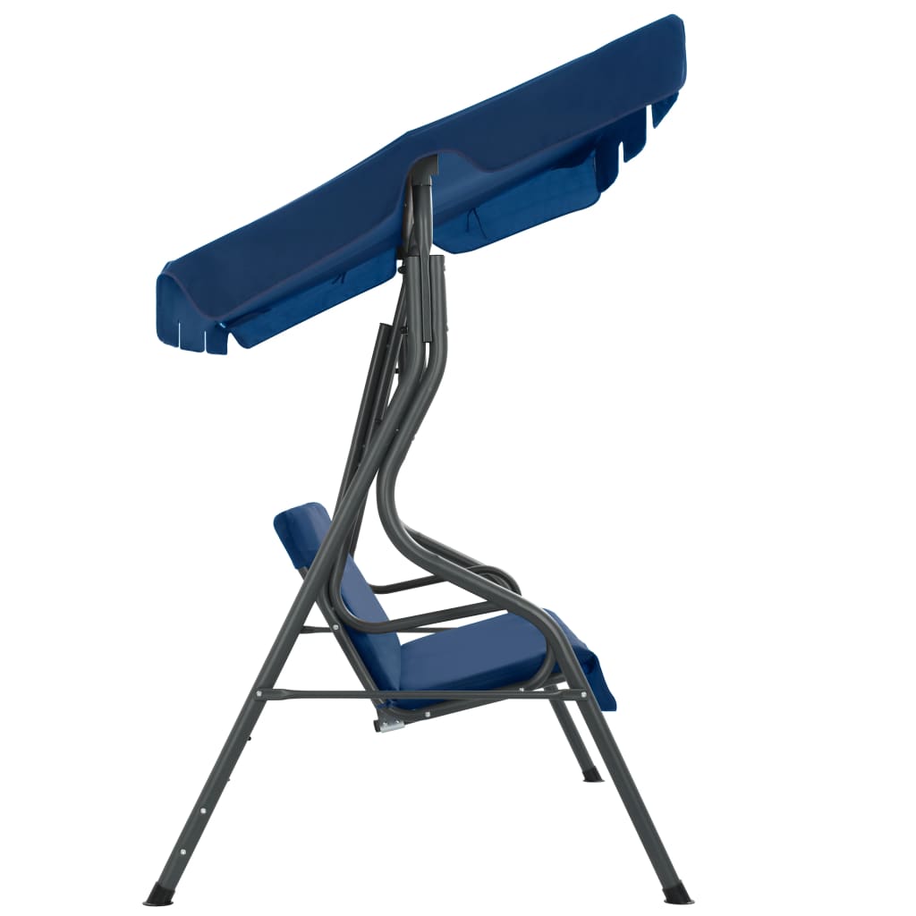 Vidaxl Rocking Bench 170x110x153 CM tela azul oscuro