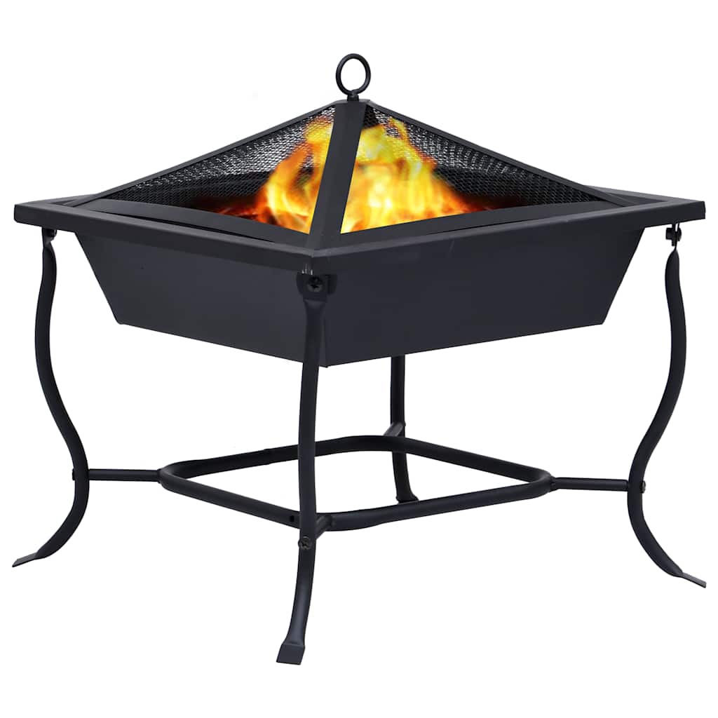 Chimenea de Vidaxl 42x42x45 cm de acero negro