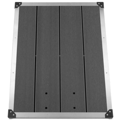 Vidaxl buitendouchebak 80x62 cm HKC de acero inoxidable gris