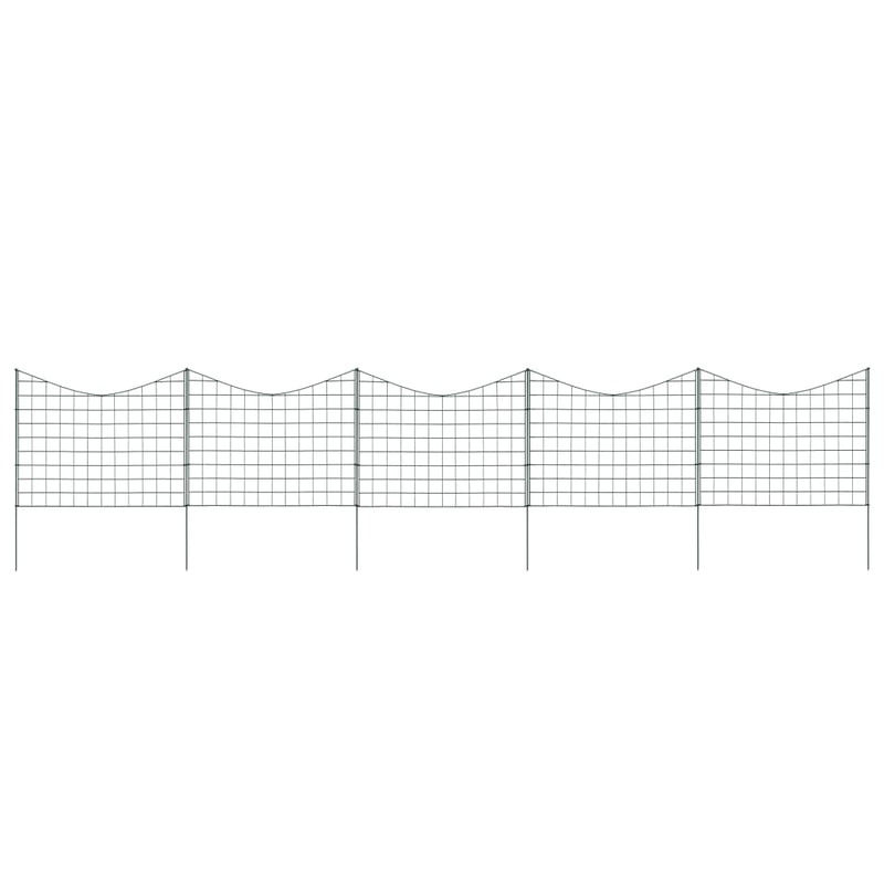 Vidaxl schuttingset hol gebogen 77,5x64 cm groen