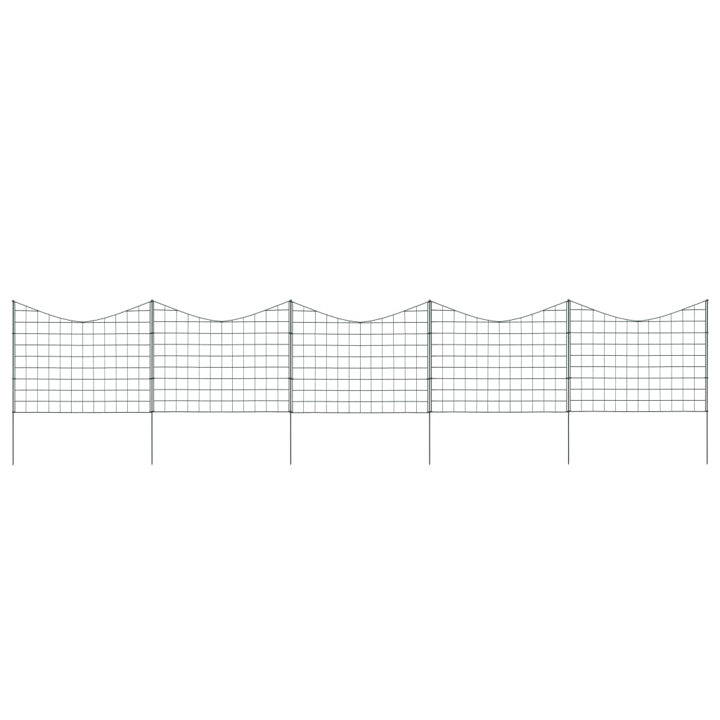 Vidaxl schuttingset hol gebogen 77,5x64 cm groen
