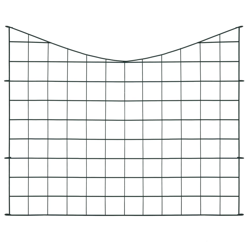 Vidaxl schuttingset hol gebogen 77,5x64 cm groen
