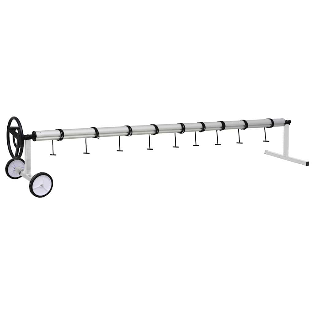 Vidaxl zwembadhoesroller met roestvrijstalen frame