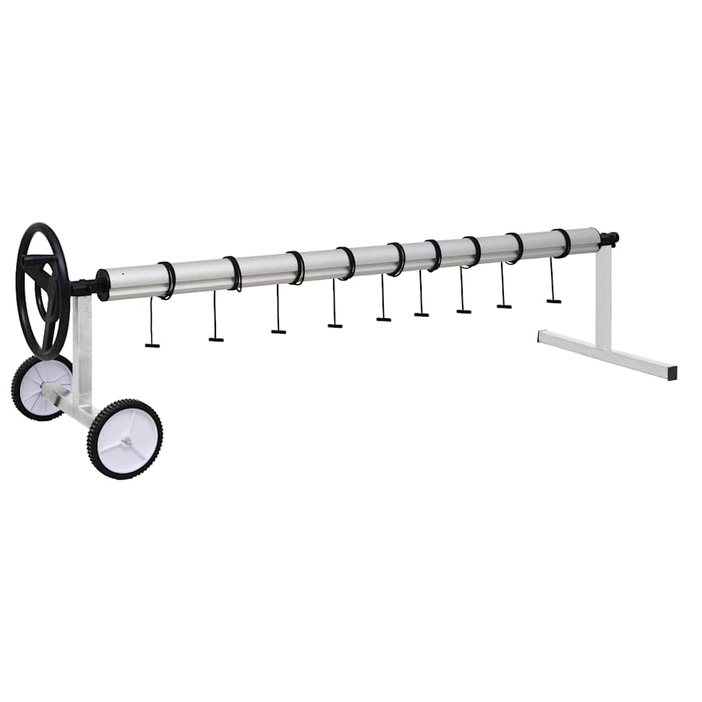 Vidaxl zwembadhoesroller met roestvrijstalen frame