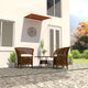 Vidaxl Luifel estendibile 150x150 cm arancione e marrone