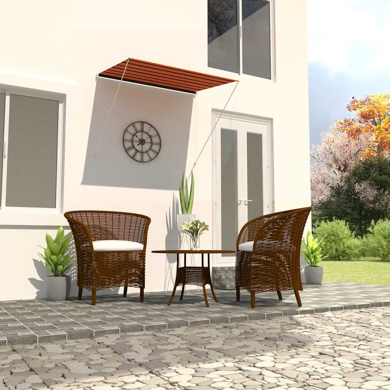 Vidaxl Luifel Extendible 200x150 cm de naranja y marrón