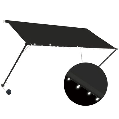 Vidaxl Luifel estendibile con LED 250x150 cm Antracite