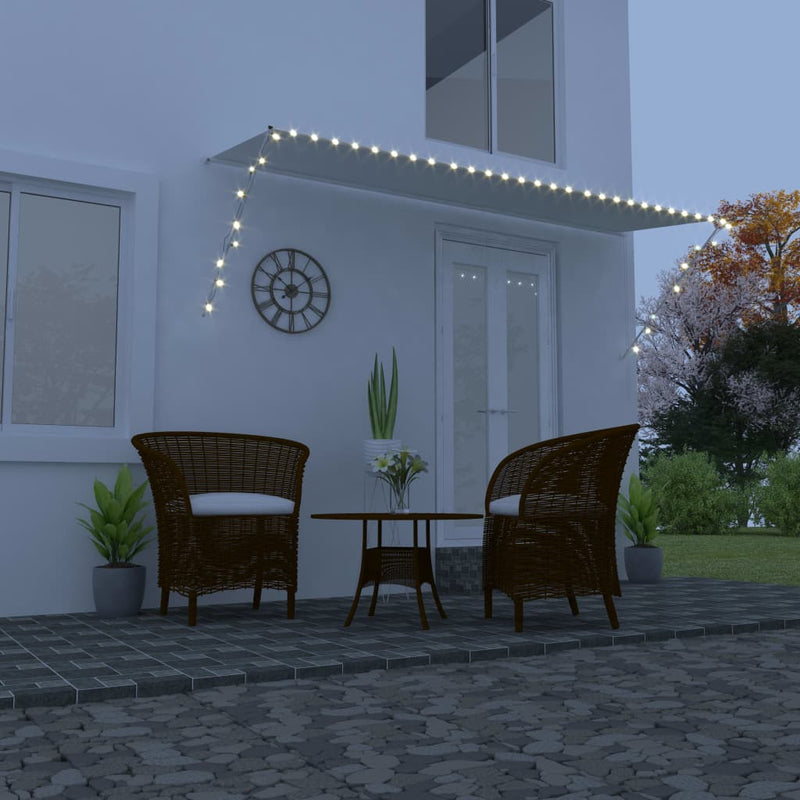Vidaxl Luifel extensible con crema LED 400x150 cm