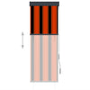 Vidaxl Roller Blind para afuera de 60x250 cm de naranja y marrón