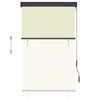 Vidaxl rolgordijn voor buiten 100x250 cm crème