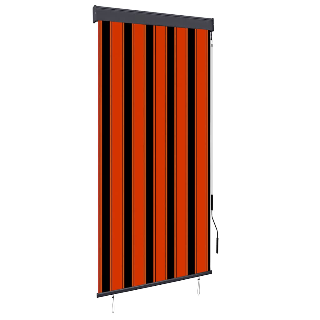 Vidaxxl estor enrollable de exterior 100x250 cm naranja y marrón