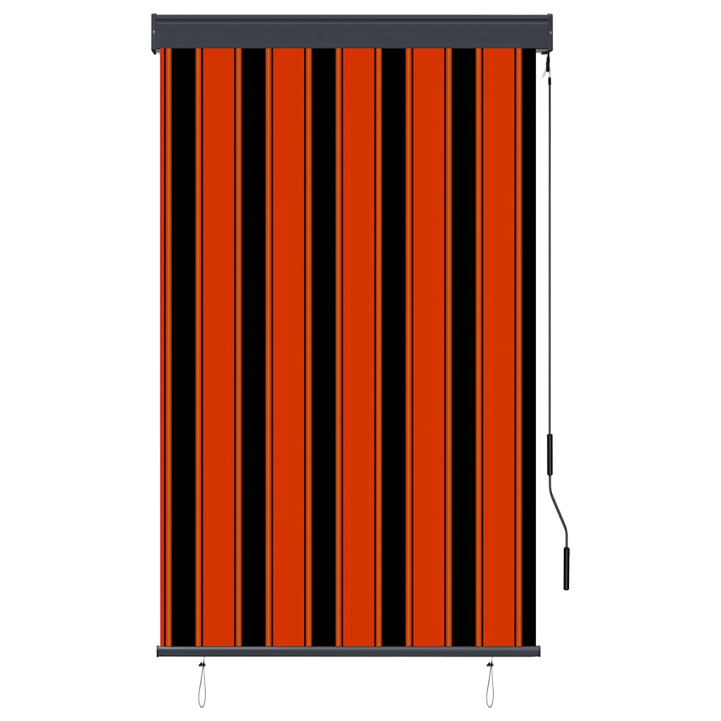 Vidaxxl estor enrollable de exterior 100x250 cm naranja y marrón