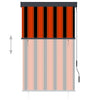 Vidaxxl estor enrollable de exterior 100x250 cm naranja y marrón