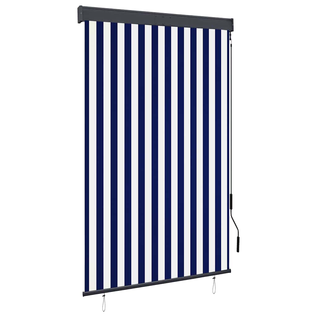 Tenda a rullo da esterno Vidaxxl 120x250 cm blu e bianca
