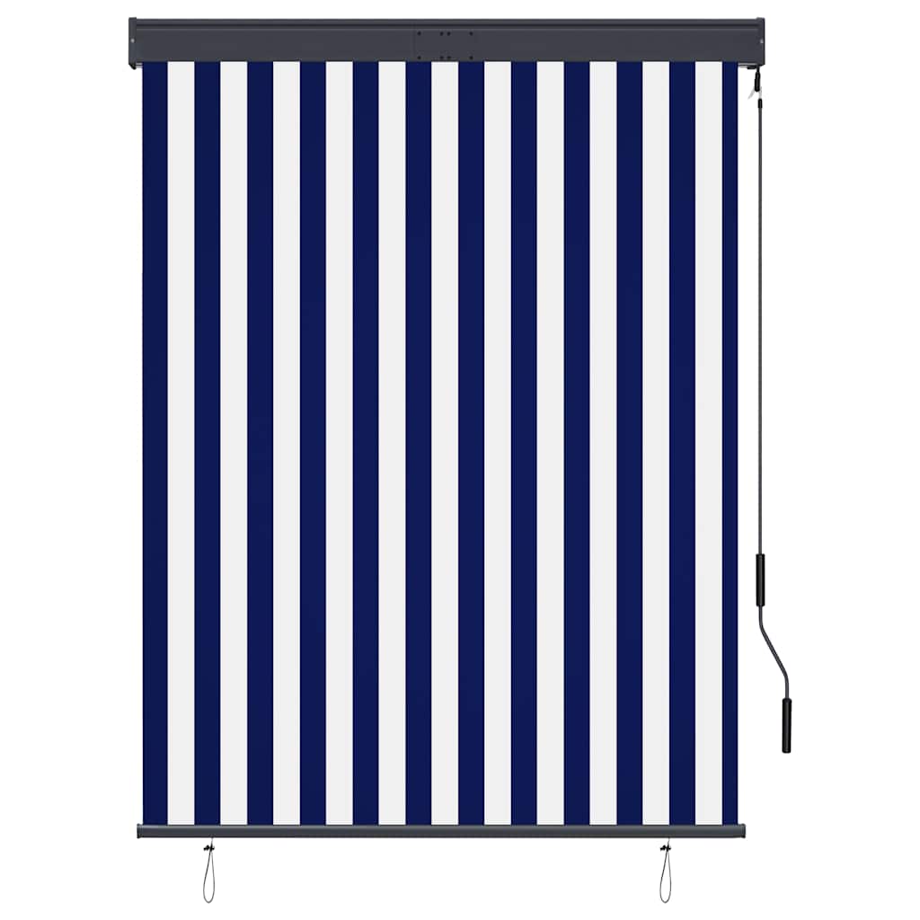 Tenda a rullo da esterno Vidaxxl 120x250 cm blu e bianca