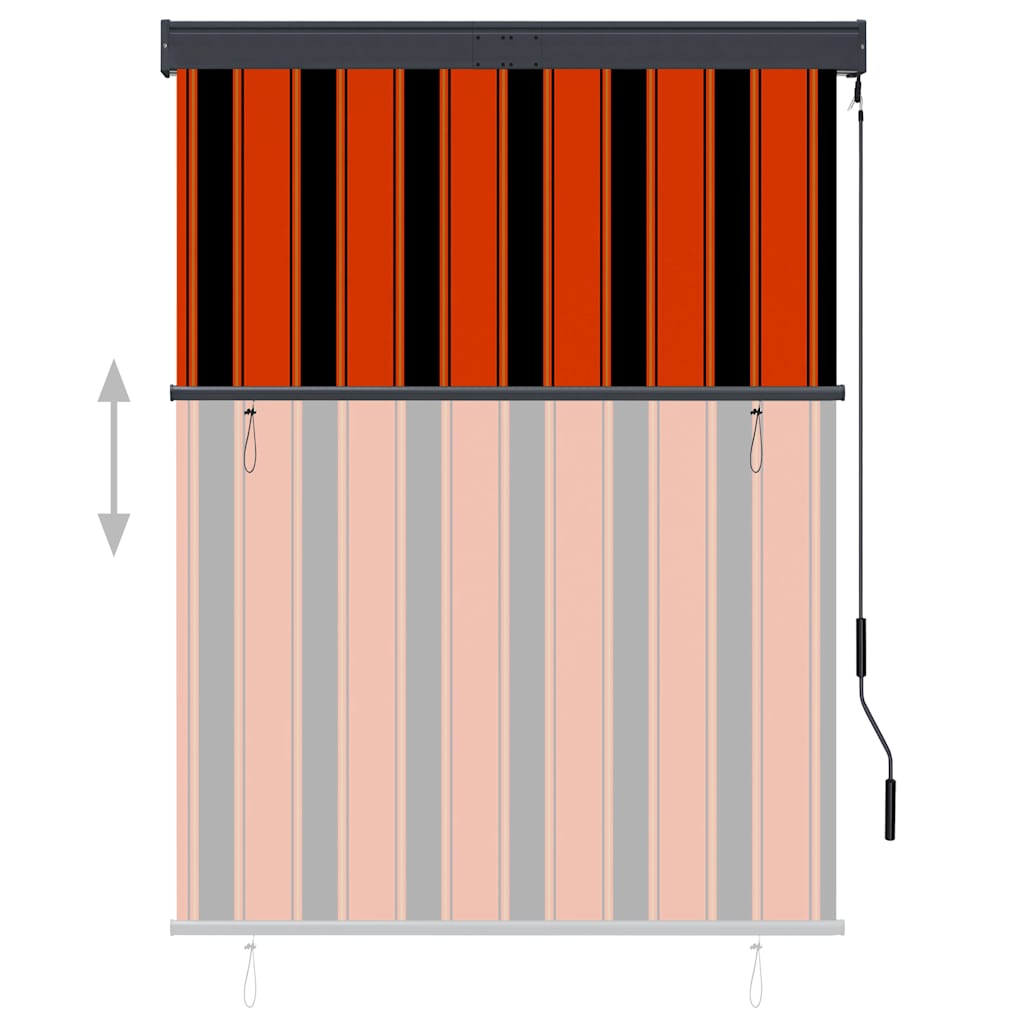 Estor enrollable de exterior VidaXL 120x250 cm naranja y marrón