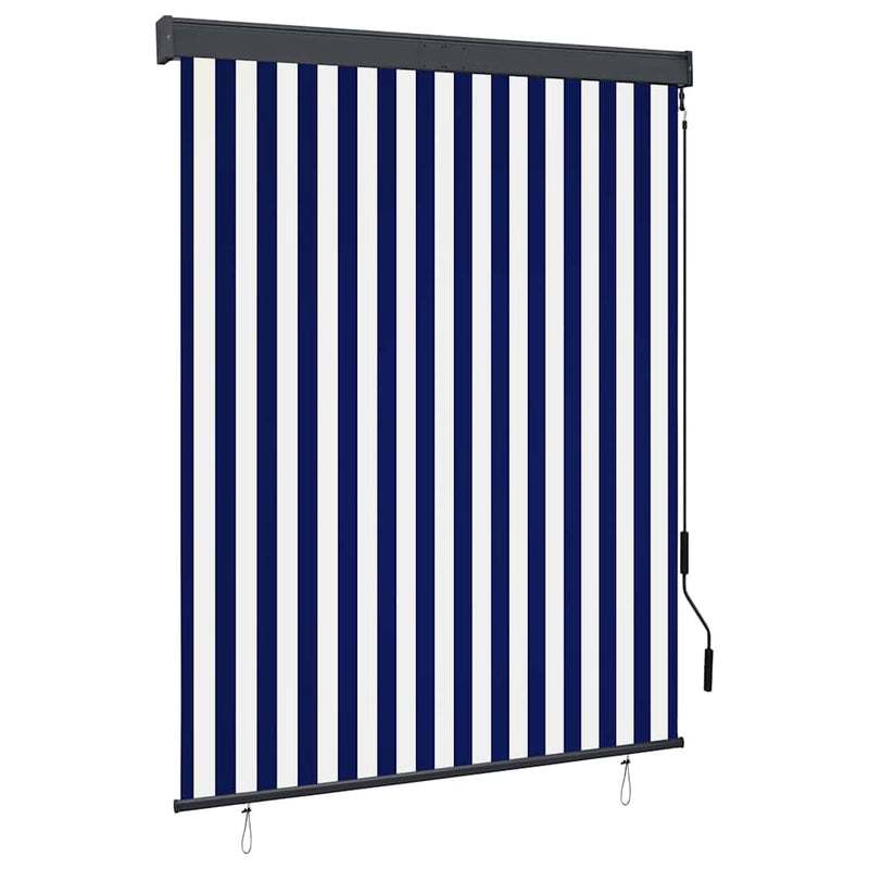 Tenda a rullo da esterno Vidaxxl 140x250 cm blu e bianca