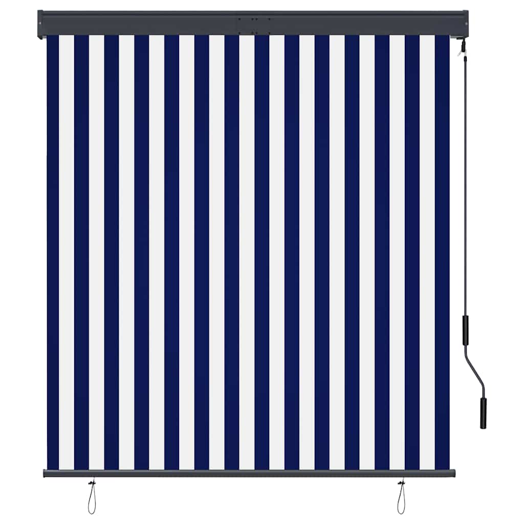 Tenda a rullo da esterno Vidaxxl 140x250 cm blu e bianca
