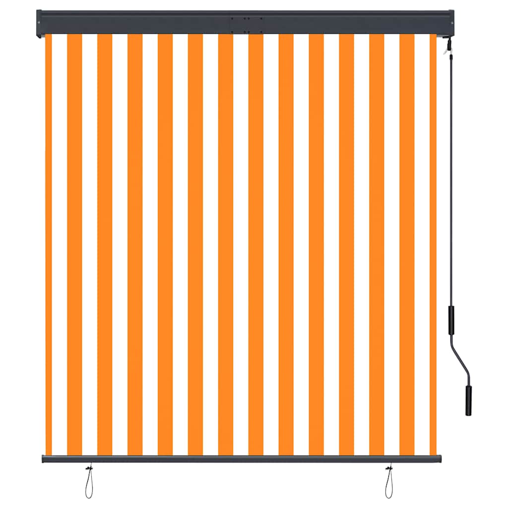 Tenda a rullo da esterno Vidaxxl 140x250 cm bianca e arancione