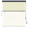Vidaxl rolgordijn voor buiten 140x250 cm crème