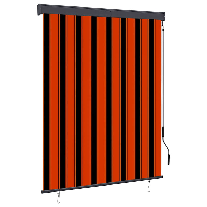 Vidaxxl estor enrollable de exterior 140x250 cm naranja y marrón
