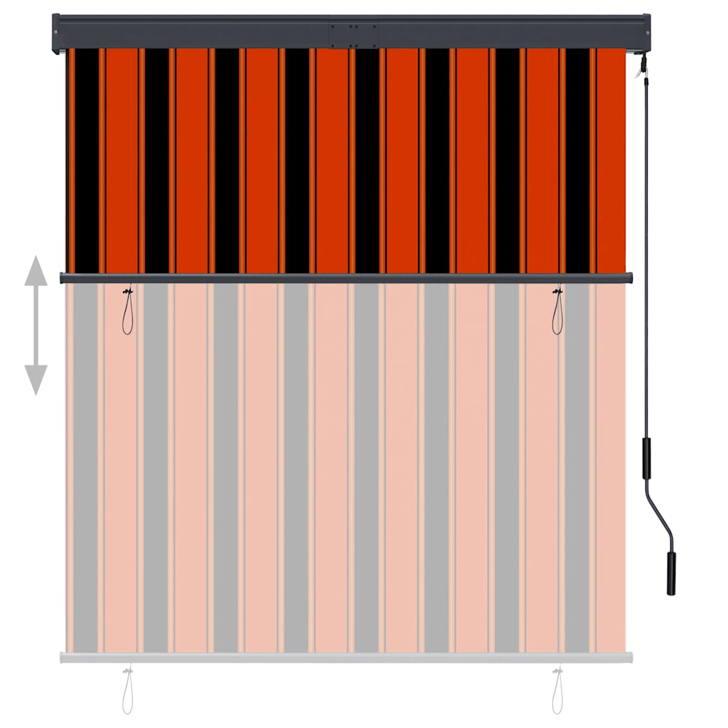 Tenda a rullo da esterno Vidaxxl 140x250 cm arancione e marrone