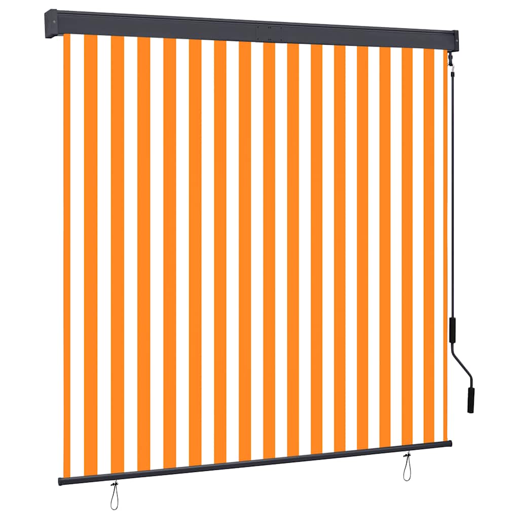 Tenda a rullo da esterno Vidaxxl 160x250 cm bianca e arancione