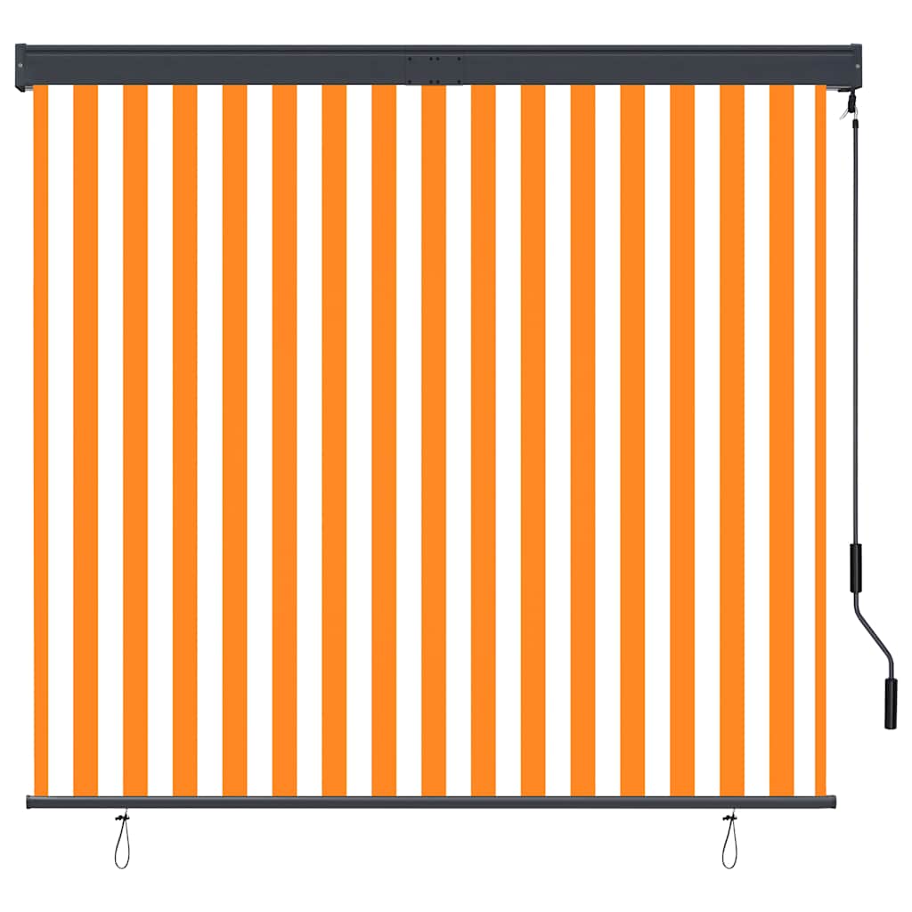 Tenda a rullo da esterno Vidaxxl 160x250 cm bianca e arancione