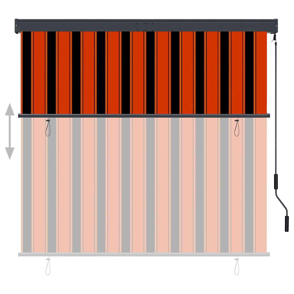 Tenda a rullo da esterno Vidaxxl 160x250 cm arancione e marrone