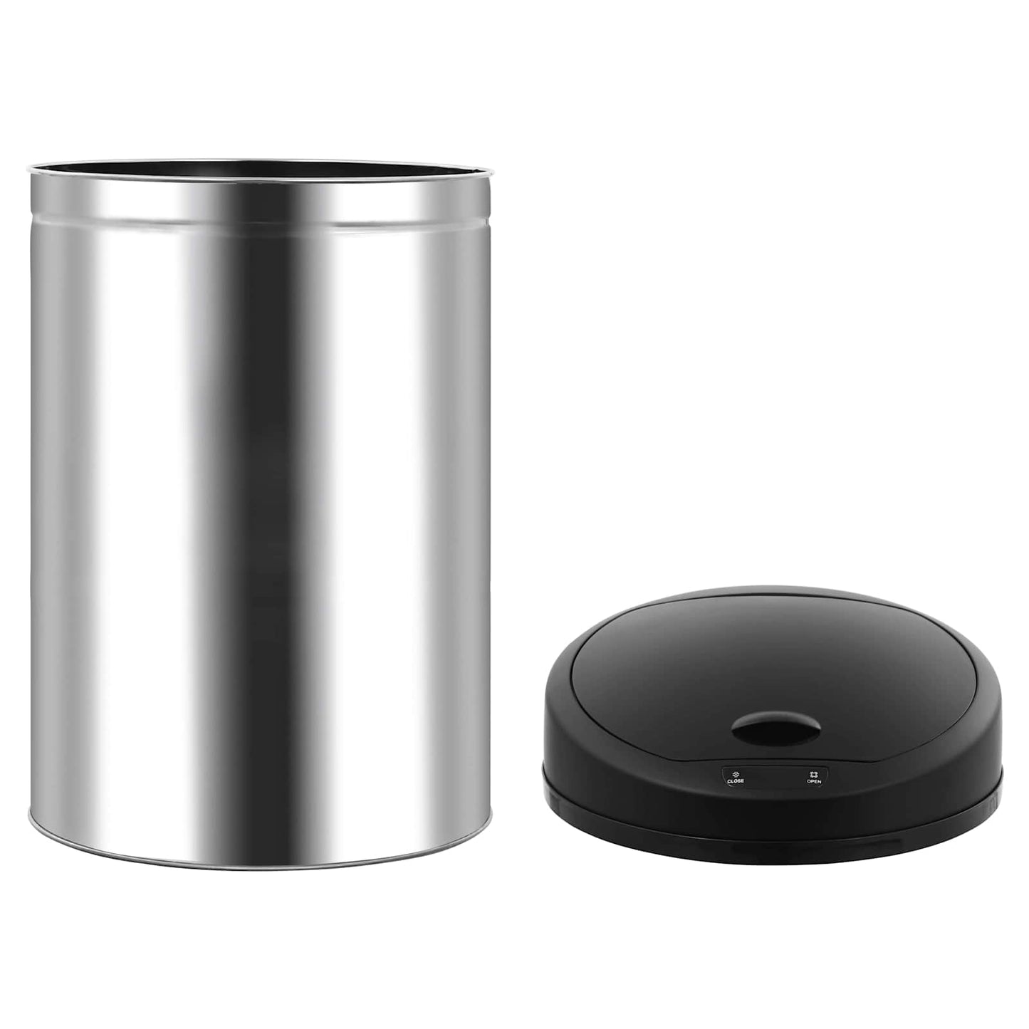 Cestini gettacarte Vidaxl in acciaio inox nero